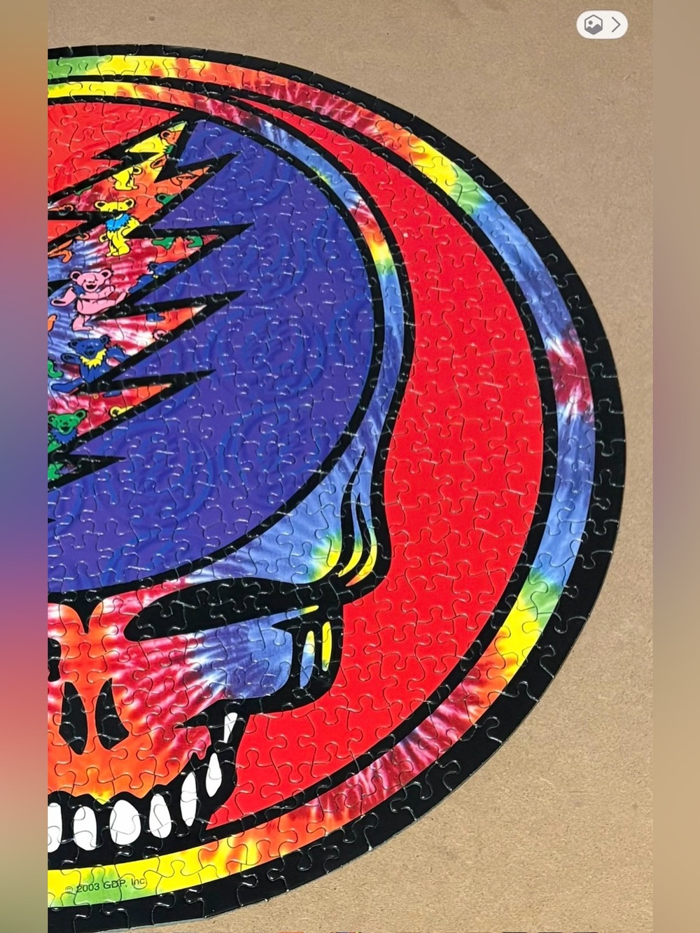 Rare Disc. 2003 Grateful Dead "Steal Your Face" Logo 500 Piece Puzzle, Complete - Picture 4 of 14